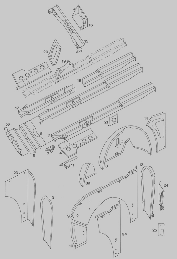 Front Chassis Repair Panels